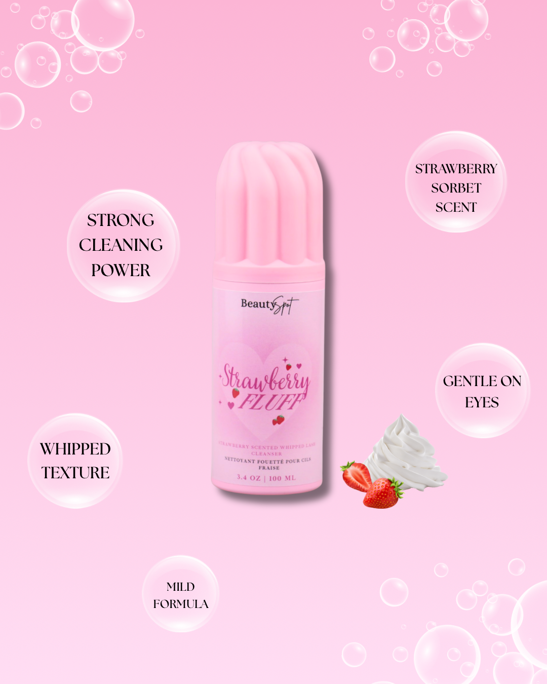 Strawberry Fluff - Whipped Lash Cleanser